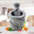 White & Gray Marble Mortar And Pestle